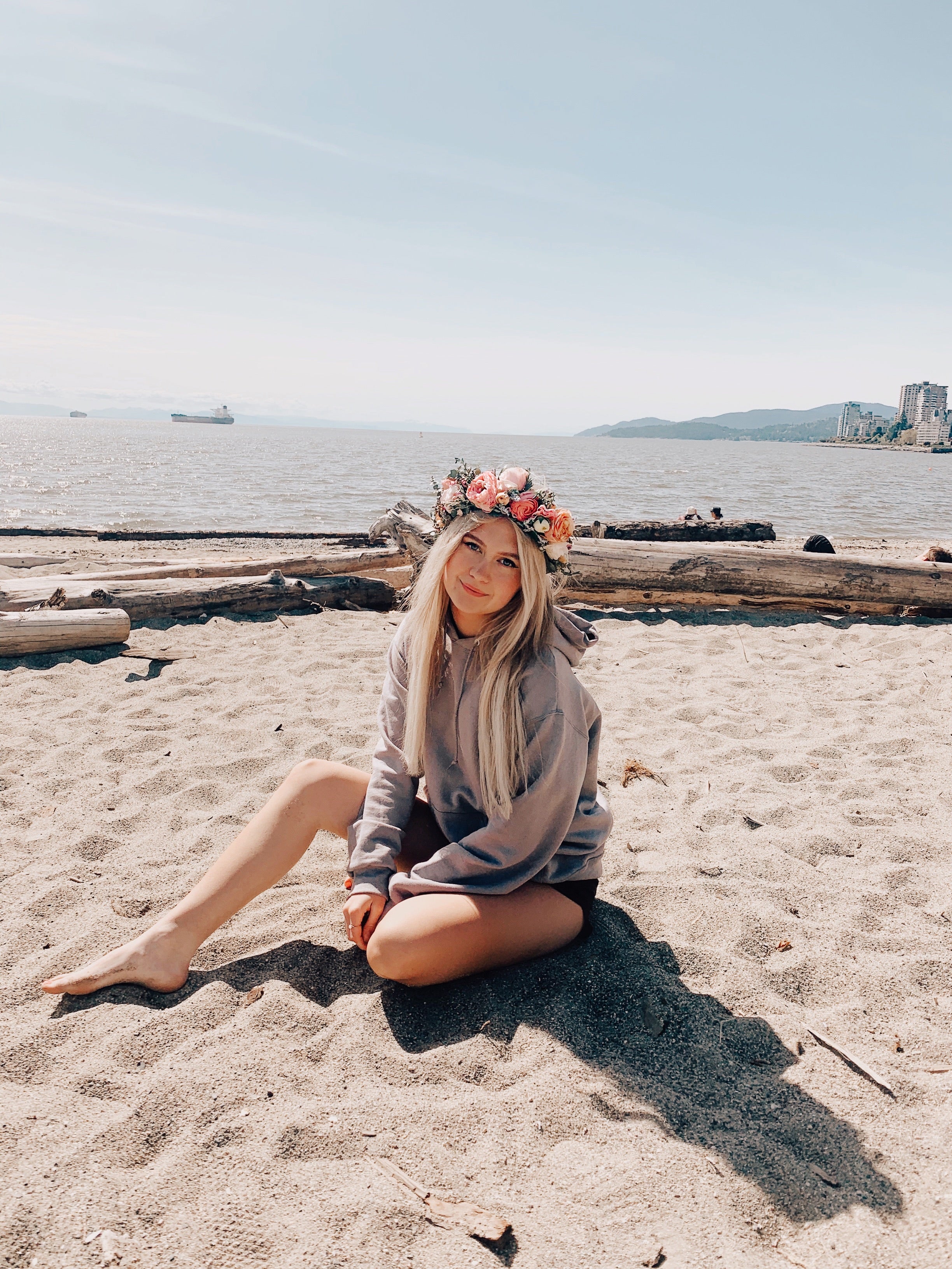 Makena Beach Grey Hoodie