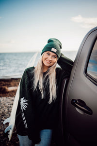Dark Green Palm Crewneck