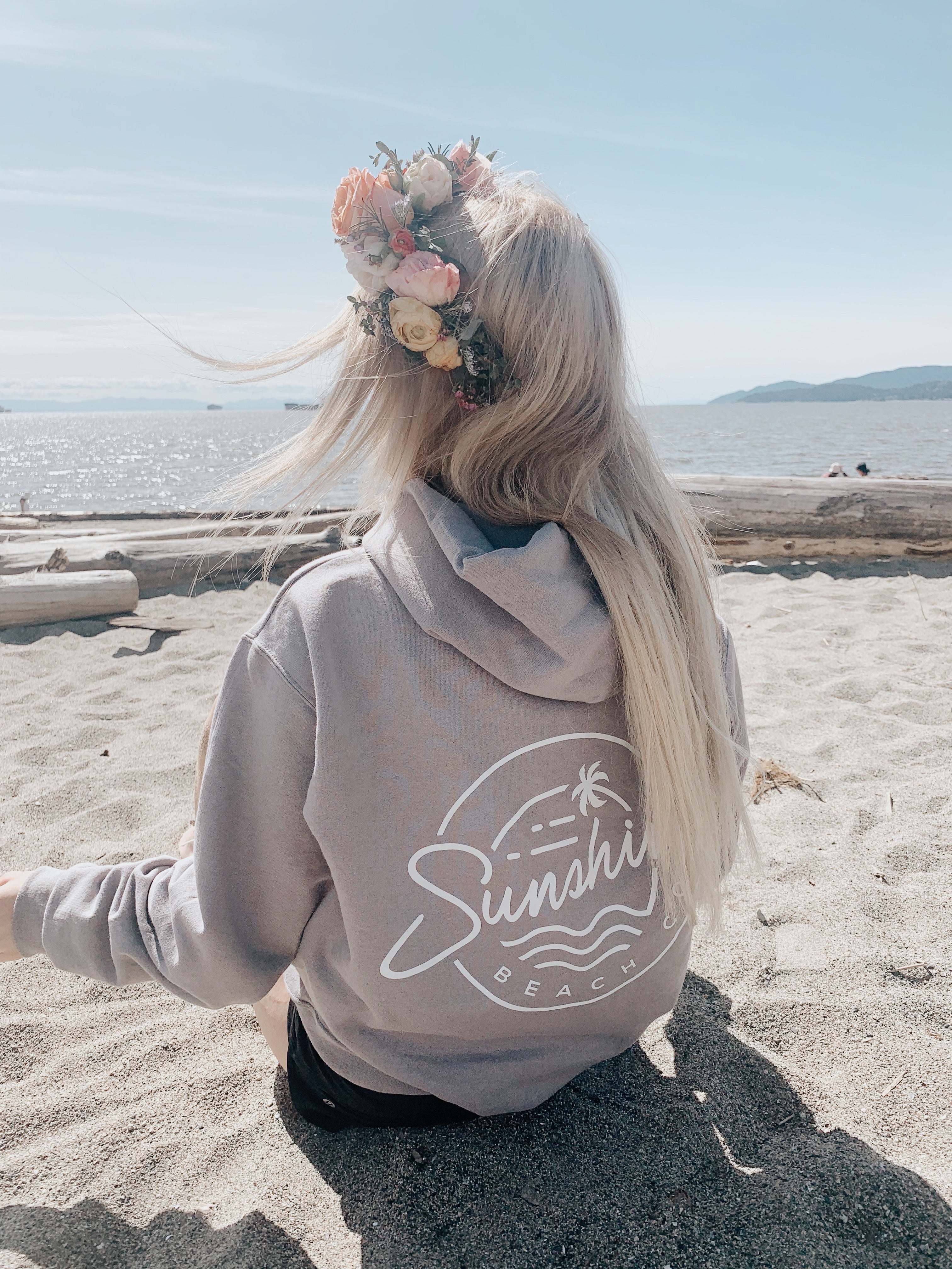 Makena Beach Grey Hoodie