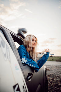 Blue Palm Crewneck