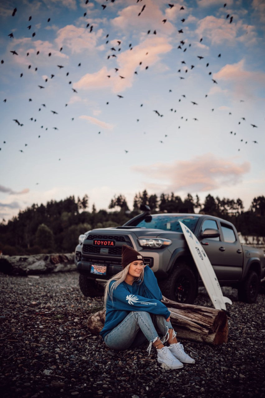 Blue Palm Crewneck